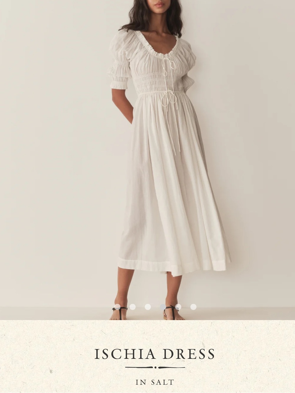 Doen Ischia Midi Dress in Salt